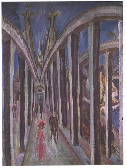 Bridge over the Rhine in Cologne, Ernst Ludwig Kirchner